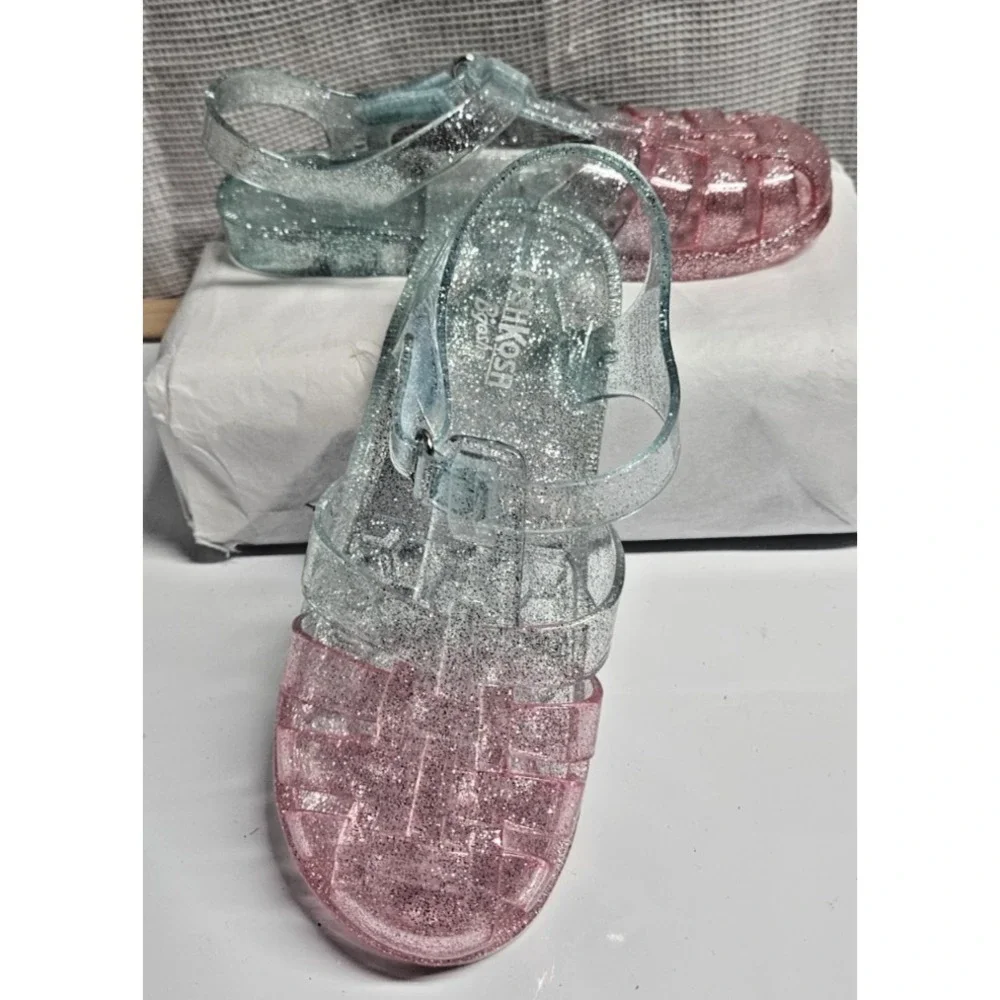 OSHKOSH B'GOSH girl Marie‎ Jelly glitter sandal pink US 12M/Eur 30/CM18.1